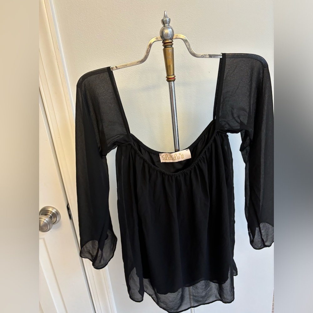 Lulus off the shoulder black top